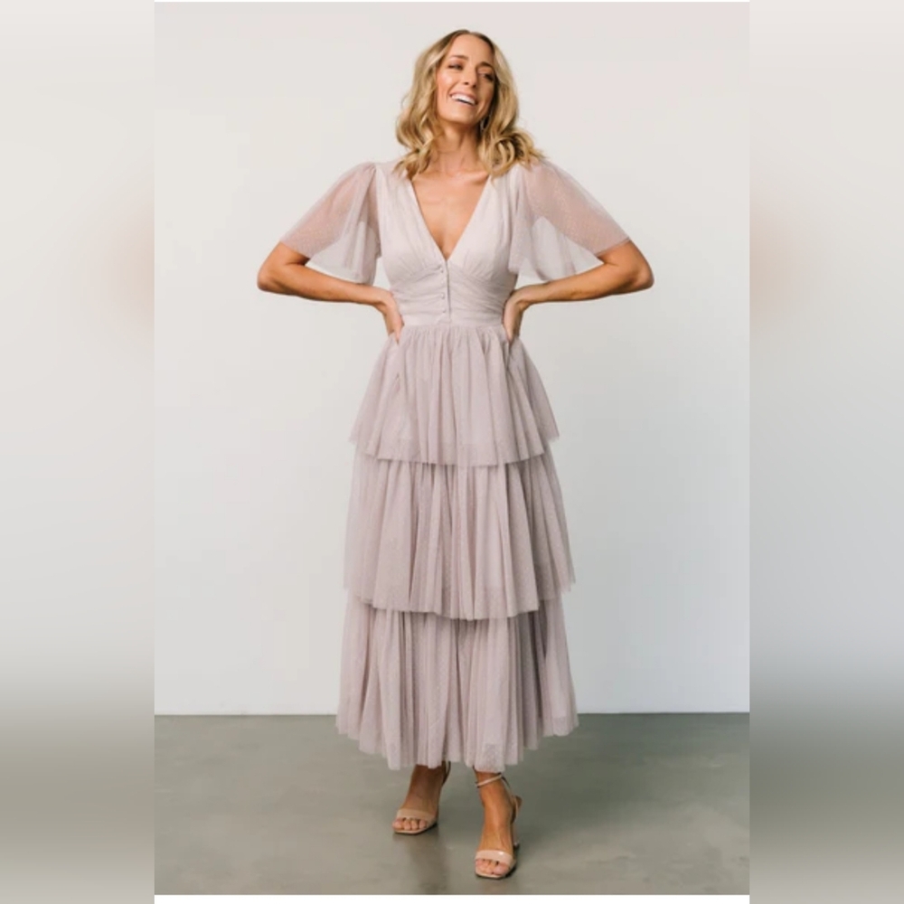 Starlet Tiered Maxi Dress Vintage Gray